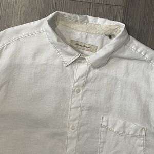 Tommy Bahama Button Up Shirt Men's XXL Linen White Summer Outdoor Short Sleeve